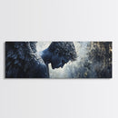 Serene Angel Framed Canvas Print Dark Angels Wall Art Moody Painting Elegant Bedroom Art Goddess Inspired Original Living Room Decor