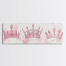 Crown Jewels Canvas Print Victorian Art Nouveau Print Pink Wall Art Bedroom Decor Light Pink Wall Art Feminine Glam Decor Gift
