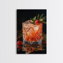 Cranberry Cocktail Canvas Print | Food Review Kitchen Art | Espresso Martini Wall Art | Rustic Kitchen Bar Decor Gift Idea Artwork
