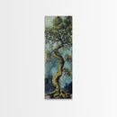Oak Tree Art, Canvas Print, moody art, botanical prints, farmhouse art, vertical wall art, rustic art, extra wide art, above bed wall art