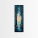 Forest at Dusk, Dark Romance Painting, Moody Art, Vertical Wall Art, Cottagecore Wall Art, Above Bed Art, Rustic Décor
