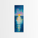 Sunset Over Water, Ocean Painting, Nautical Wall Art, Coastal Decor, Bedroom Art, Gift Idea for Her, Above Sofa Art