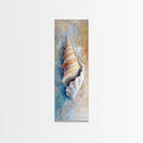 Spiral Shell Painting, Coastal Decor, Nautical Wall Art, Beach House Art, Textured Painting, Framed Canvas Print, Ocean Art