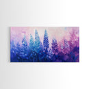 Purple Wildflower Painting, botanical prints, wildflower painting, pink abstract art, floral wall art, framed canvas print, pink art