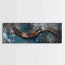 Industrial Wall Art, Dark Texture Painting, Masculine Decor, Framed Canvas Print, Office Artwork, Rustic Metal Art