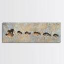 Rustic Fossil Texture Framed Canvas Print Earthy Neutral Wall Art, Modern Abstract Rock Art, Unique Office or Living Room Decor