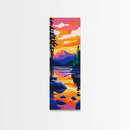 Vibrant Horizon, Fiery Sunset, Framed Canvas Print, Bold Sky Art, Modern Wall Decor, Living Room Accent, Nature Inspired Gift