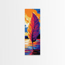 Autumn Leaf, Vibrant Nature Art, Sunset Wall Decor, Boho Canvas Print, Fall Home Decor, Living Room Wall Art, Office Art