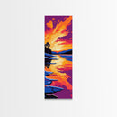 Fire Sky, Fiery Sunset, Vibrant Landscape, Dramatic Wall Art, Canvas Print, Living Room Decor, Abstract Nature, Bold Colors