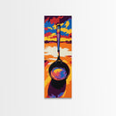 Sunrise Pan, Kitchen Wall Art, Culinary Aesthetic, Framed Canvas Print, Cooking Inspired Decor, Retro Style, Unique Chef Gift, Modern Art
