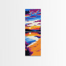Tranquil Beach Sunset, Serene Ocean View, Relaxing Wall Art, Coastal Home Decor, Modern Canvas Print, Minimalist Landscape