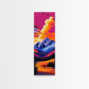 Majestic Peaks, Vibrant Mountain Landscape, Nature-Inspired Home Decor, Office Canvas Print, Wilderness Aesthetic, Gift Idea