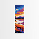 Golden Horizon, Serene Landscape Wall Art, Nature Scene, Cozy Home Accent, Bedroom Canvas Print, Sunset Aesthetic, Fall Home Decor