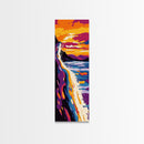 Waterfall Scene, Autumn Landscape, Nature Wall Art, Framed Canvas Print, Cozy Home Decor, Cabin Wall Art