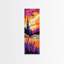 Wilderness Trail, Colorful Landscape, Nature Lover Art, Framed Canvas Print, Adventure Home Decor, Hiking Wall Art