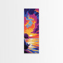 Ocean Sunset, Waves & Sky, Coastal Beauty, Canvas Print, Beach House Art, Nautical Wall Decor, Relaxing Home Accent, Summer Vibes