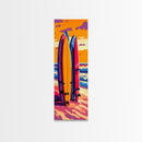 Retro Surfboards, Beach Wall Art, Vibrant Ocean Print, Colorful Coastal Decor, Living Room Art, Surf Aesthetic, Framed Canvas Print