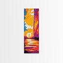 Urban Sunset, Cityscape Art, Vibrant Skyline Painting, Contemporary Wall Decor, Bold Living Room Art, Canvas Print
