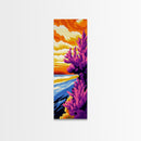 Vibrant Coral, Tropical Art, Ocean Theme, Coastal Home, Underwater Painting, Beach House Decor, Canvas Print, Boho Style