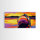 Floating Buoy, Coastal Sunset, Nautical Wall Art, Ocean Inspired Decor, Framed Canvas Print, Beach House Artwork, Seaside Theme