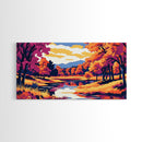 Autumn Forest, Fall Landscape, Nature Wall Art, Framed Canvas Print, Cozy Home Decor, Living Room Artwork, Rustic Lodge Wall Art