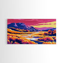 Prairie Cabin, Rustic Homestead, Western Landscape, Canvas Print, Mountain View, Farmhouse Wall Art, Autumn Colors, Living Room Art