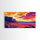 Desert Cliffs, Sunset Sky, Southwest Art, Grand Canyon Style, Warm Earthy Tones, Rustic Wall Decor, Entryway or Hallway, Canvas Print