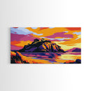 Island Sunset, Peaceful Water, Vibrant Landscape, Serene Scene, Nature Artwork, Home Office, Living Room, Canvas Print