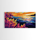 Sunset Reef, Ocean Reflection, Seaside Serenity, Coastal Art, Canvas Print, Dining Room Wall Art, Nautical Home Accent, Relaxing Vibes