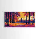 Autumn Forest, Vibrant Trees, Fall Landscape, Nature Wall Art, Framed Canvas Print, Rustic Decor, Living Room Art, Cozy Home Gift