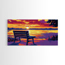Snowy Peaks, Majestic Mountain, Fiery Sky, Canvas Print, Adventure Wall Art, Office Decor, Dramatic Landscape, Bold Colors