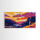 Canyon Sunset, Desert Landscape, Southwest Art, Framed Canvas Print, Wall Art, Western Home, Boho Aesthetic, Earthy Tones, Rustic Decor