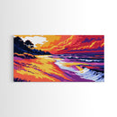 Serene Lake, Autumn Wall Art, Fall Landscape, Framed Canvas Print, Nature Home Decor, Cabin Living Room Art, Vibrant Artwork