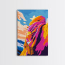Colorful Mountain Peak, Canvas Print, Vibrant Nature Scene, Bold Landscape, Modern Home Decor, Adventure Wall Art, Nature Inspired Accent