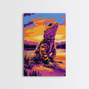 Lizard Art, Desert Reptile, Wildlife Decor, Nature Painting, Southwest Aesthetic, Bold Colors, Living Room, Canvas Print, Exotic Animal