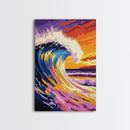 Giant Wave, Ocean Wall Art, Surf Decor, Beach Theme, Canvas Print, Vibrant Seascape, Coastal Home Art, Ocean Lovers Gift