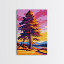 Majestic Tree, Golden Leaves, Autumn Serenity, Canvas Print, Nature Wall Art, Vibrant Fall Decor, Living Room Artwork