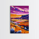 Desert Sunset, Canyon Glow, Canvas Print, Bold Landscape, Boho Wall Art, Rustic Home Decor, Large Artwork, Living Room Art, Gift Idea