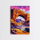 Desert Arch, Canyon Sunset, Western Landscape, Nature Lovers, Bold Art, Rustic Decor, Framed Canvas Print, Living Room, Office Space