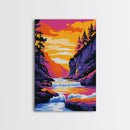 Waterfall View, Majestic Nature Art, Framed Canvas Print, River Landscape, Tranquil Home Decor, Zen Wall Art, Peaceful Living Room Print