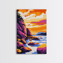 Rocky River, Wilderness Home Decor, Vibrant Water Art, Framed Canvas Print, Autumn Lake Scene, Cabin Living Art, Rustic Nature Print