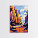 Canyon View, Desert Wall Art, Southwest Decor, Vibrant Landscape Print, Nature Lover Gift, Modern Wall Art, Framed Canvas Print