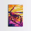 Scorpion Fantasy Art, Surreal Ocean Scene, Bold Desert Creature Print, Dramatic Wall Decor, Framed Canvas Print, Unique Office Artwork
