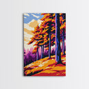 Autumn Forest, Golden Trees Art, Canvas Print, Vibrant Nature Painting, Fall Wall Decor, Warm Tones Art, Cozy Home Decor, Office Art