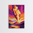 Volcano Eruption, Dramatic Nature Art, Canvas Print, Fiery Landscape Painting, Bold Wall Decor, Living Room Art, Adventure Inspired Decor