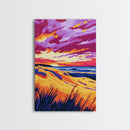 Mountain Sunset, Autumn Landscape, Colorful Nature, Sunset Wall Art, Canvas Print, Living Room Decor, Rustic Art, Vibrant Wilderness