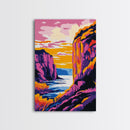 Canyon River Painting, Colorful Nature Art, Sunset Landscape Canvas Print, Southwest Wall Art, Living Room Decor, Boho Wall Art