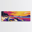 Coastal Sunset, Beach Canvas Print, Vibrant Ocean Art, Nature Wall Art, Colorful Home Decor, Framed Canvas Print, Tropical Wall Art