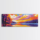 Fall Forest, River Reflection, Tranquil Nature Scene, Canvas Print, Cozy Cabin Wall Art, Living Room Aesthetic, Autumn Tones, Scenic Decor