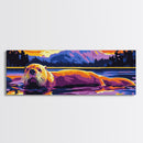 Otter Painting, Wildlife Wall Art, Nature Print, Framed Canvas Print, Rustic Home Decor, Colorful Animal Art, Boho Art, Fall Vibes